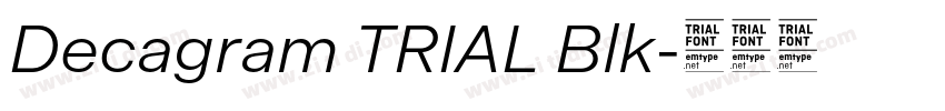 Decagram TRIAL Blk字体转换